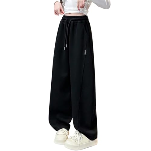 Girls Parachute Pants Baggy Wide Leg High Waisted Sweatpant with Pockets Fashion Workout Streetwear Open Bottom Joggers