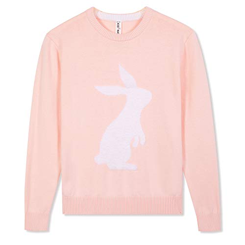 Image of Kid Nation Girls Sweaters Cotton Cute Kids Sweater Crew Neck Holiday Pullover