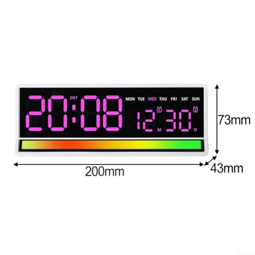 Reloj despertador digital LED sin luz molesta nocturna con sensor acústico integrado 3