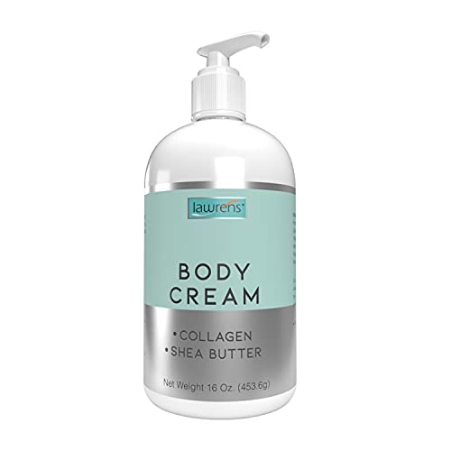 Lawrens Body Cream with Collagen - keeps skin smooth and silky - Repairs dry skin - protects from UV rays - 16 oz
