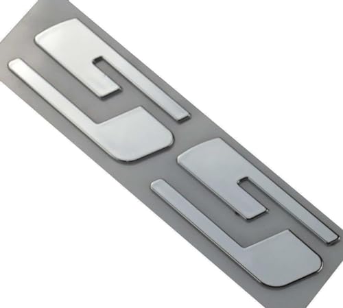 Image of 3Pcs SS Emblems Car Badge Nameplate 3D Logo Replacement for Silverado Sierra (Chrome)