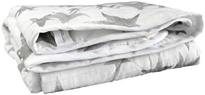 Immaculate Textiles - Bamboo Baby / Toddler Muslin Nursery / Pram / Car Seat Blanket - 70% Bamboo / 30% Cotton - Oeko-Tex Certified : Quilted & Super Soft : Boys or Girls (100x80cm, Stars)