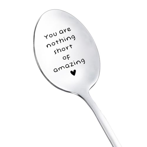 Inspirational Encouragement Gifts for Women Men You Are Nothing Short of Amazing Spoon for Sister Coworker Positive Motivational Gift for Coffee Tea Lovers Engraved Spoons
