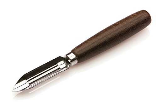 Tredoni EI1 2.8 Inch Vegetable Peeler Scraper & Core Extractor - Potato/Carrot/Apple Peeler - Wooden Handle cover