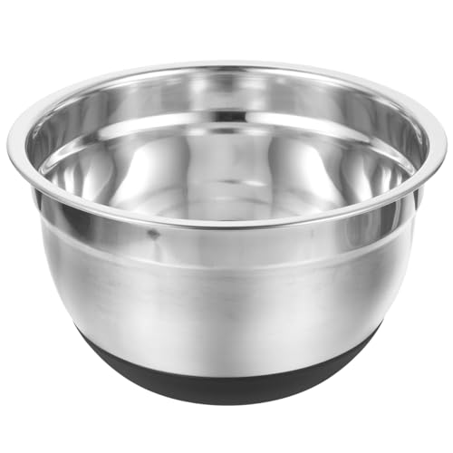 Bol para mezclar con base de silicona 2 cuartos acero inoxidable miniatura 1