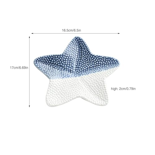 Vikrami lighting Ceramic Blue Starfish Trinket Dish Jewellery Dish Key Bowl Ring Dish Jewelry Holder Decorative Tray Entryway Storage Tray Home Decoration Ornaments - Cosy Home Interiors Vikrami lighting Ceramic Blue Starfish Trinket Dish Jewellery Dish Key Bowl Ring Dish Jewelry Holder Decorative Tray Entryway Storage Tray Home Decoration Ornaments - Image 2