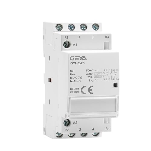 Din [W[ƒpR^N^ AC230V 4P 25A 4NO 2NO2NC 3NO1NC 50/60Hz ZFUGEDRLI (Color : 4P 25A 2NO2NC)