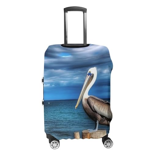 Pelican Bird Suitcase Covers Luggage Protector - Travel Elastic Baggage Case Protective, Washable Anti-scratch Large Suit Case Cover for Suitcases Fits 19-32 Inch Luggages L4