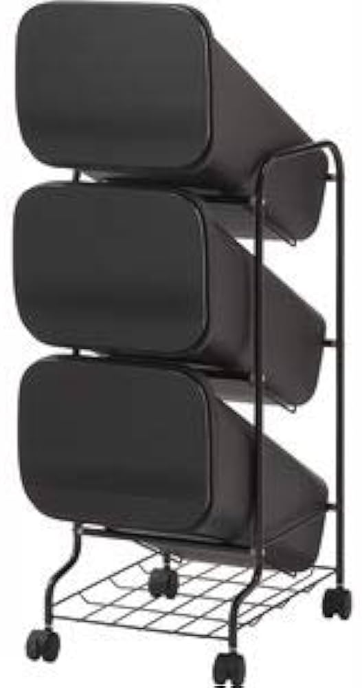 Amazon｜リス ゴミ箱 スムース スタンドダストボックス 3P ブラック