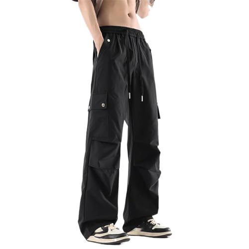 Men's Pants Summer Loose Straight-Leg American Casual Multi-Pocket White Workwear for Men3