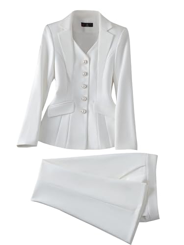 Women's Blazer Pant Suit Set Female Office Ladies Work Wear Formal Jacket Trousers 2 Piece Set