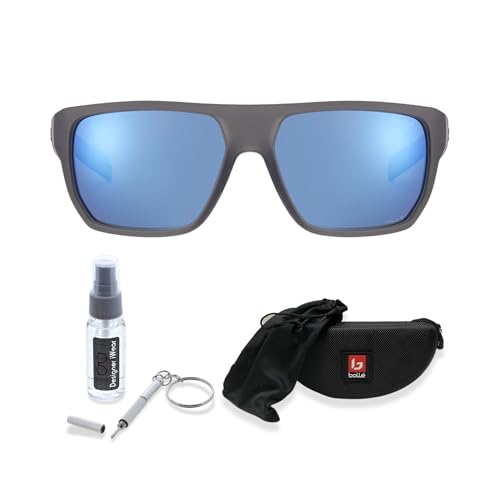 Bolle Vulture 62MM Flat Top Sunglasses for Men +BUNDLE with ACCESSORY EYEWEAR KIT2