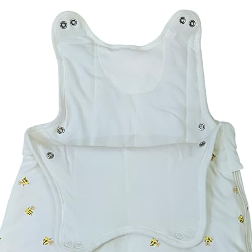Image of Pure Cotton Baby Sleeping Sack Bag, Baby Sleeping Pod, Inverted Zipper, Snap Buttons, Inner Padding Filling