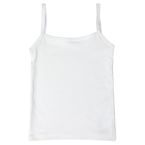 Girls Camisole Tank Top Tagless Cami Under Shirts for Layering,Multiple 6 Packs Colors Available4