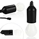 com-four® 2x LED Hängelampe mit Zugschalter, kabellose Hängeleuchte, batteriebetriebene Glühbirne mit Schnurschalter, für Camping, Festivals, Schränke, Keller und Outdoor (02 Stück - Schnur - black)