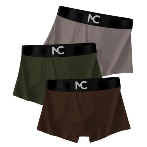 Image of Men's Microfiber Boxer Briefs for Men | Ultra Soft, Breathable, Moisture Wicking Stretch Trunks | Anti-Chafing Comfort | Elastic Waistband Pack of 3