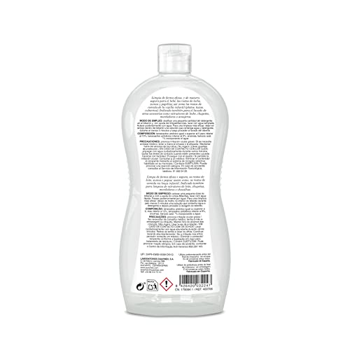 Suavinex, Detergente para Biberones y Tetinas. Limpia biberones, tetinas, chupetes y accesorios. Sin perfume. No deja residuos. Textura Gel. 82% Ingredientes de Origen Natural. 500 ml - imagen 2