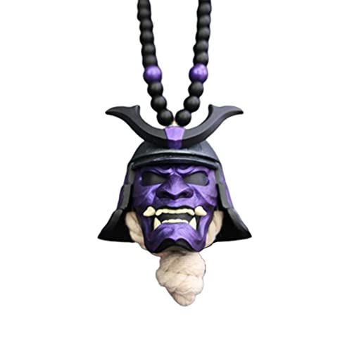Hannya Japanese Oni Samurai Helmet Pendant - Car Rearview Mirror Fashion Decoration Accessory