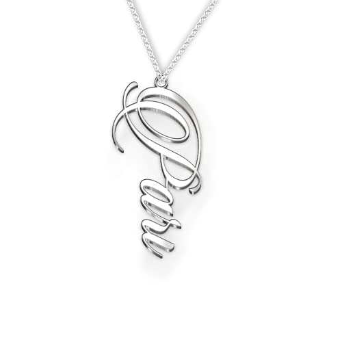 Image of Pari Cursive Gold & Silver Name Pendant Necklace, Best Jewelry Gift for Girls.