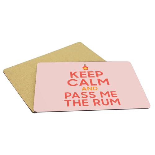 Lot de 4 sets de table rose liège Keep Calm cadeau original humour rhum