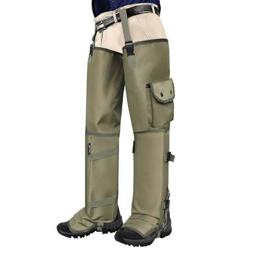 Snake Gaiters & Chaps - Waterproof, Adjustable Green
