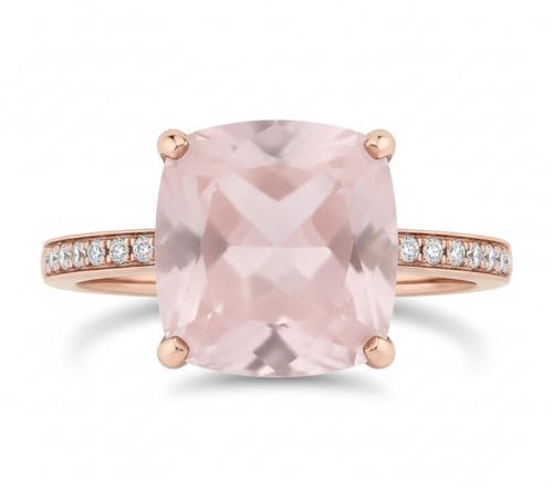 Bijoux Moissanite amour bague en or rose un cadeau idéal pour femme