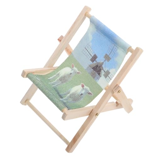 Abaodam ミニチュア折りたたみ椅子 小動物用ハムスター快適休憩チェア 折りたたみ式ポータブル電話スタンド かわいい小型ペット用家具 収