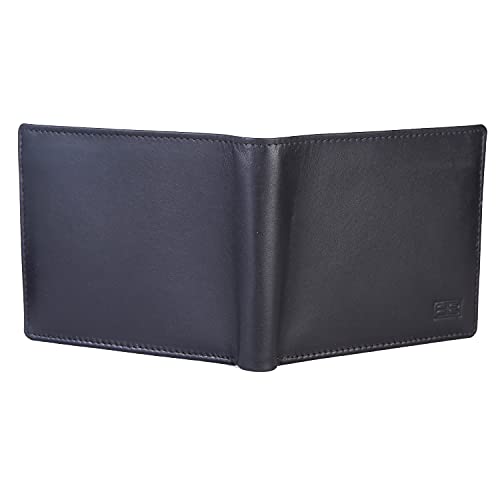 Image of Brooklyn Bridge Genuine Leather Slim Wallets for Men VT Black Men's Genuine Leather Wallet with RFID Blocking Bifold, Branded Quality Mens Wallet, Slim Compact, Minimalist Thin, Front Pocket Gift Set