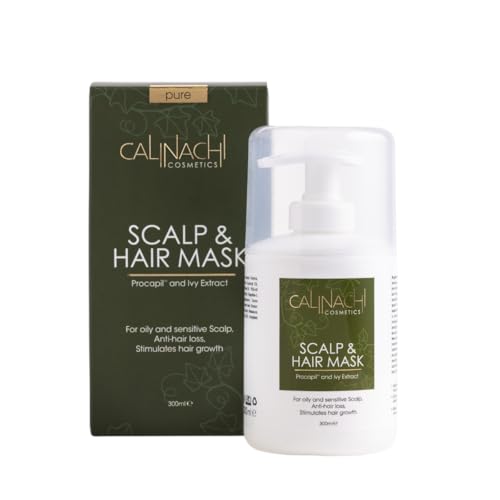 CALINACHI Mascarilla reparadora de proteínas contra la caída del cabello (normal a graso y grasiento) 300 ml.