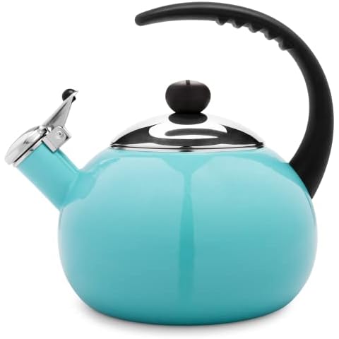 Farberware Luna Whistling Tea Kettle, Aqua Cover