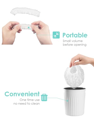 Auban 100PCS Disposable Shower Caps, Hair Cap Large Plastic Clear Thick Waterproof Bath Caps For Women, Hotel Travel Essentials Accessories Deep Conditioning Hair Care Cleaning Supplies(17.3")