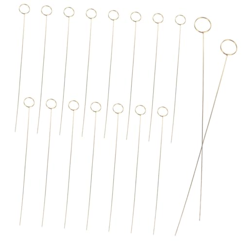 Sewroro 50Pcs Round Floral Picture Holders for Weddings and Birthdays Metal Card Picks for Table Numbers Menu and Photo Display Reusable Place Card Holder Sticks