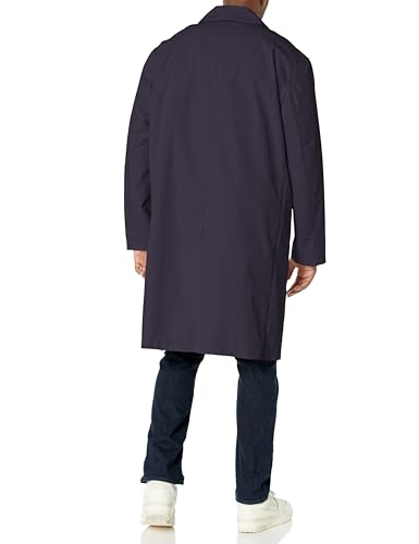 Lacoste Men's Long Sleeve Front Pocket Trench Coat, Abysm, Small/Medium2