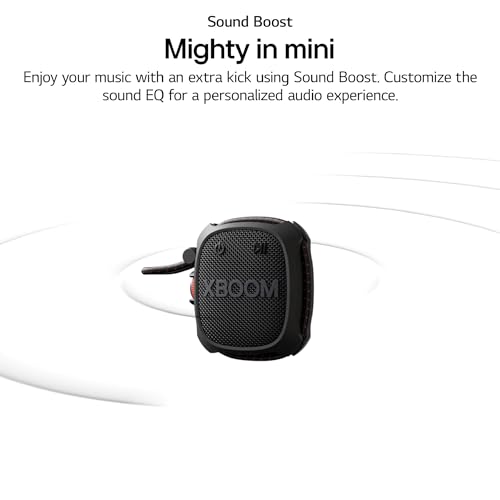 Image of LG XG2T XBOOM Go Wireless Speaker with Powerful Sound and up to 10 HRS of Battery, Adjustable String, IP67 with Miltary Standard Durable