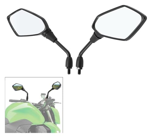 Espejos retrovisores moto para Kawasaki Z750 Z1000 y ER6B en negro 2