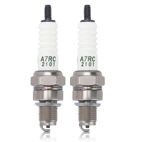 Image of Hipa CR7HSA Spark Plug for NGK C7HSA Torch A7RTC A7TC GY6 50CC 110CC 150CC Scooter ATV XR80 XR100 CRF80 Engine 2PACK