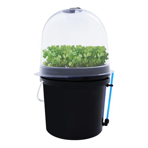Xigner Hydroponic Box Hydrokultur Anzucht-System Löcher Grow Kit Hydroponik-Ausrüstung Nebelsetzlingsbox Setzling & Klonstation Maschine für Garten Pflanzen Balkon Topf