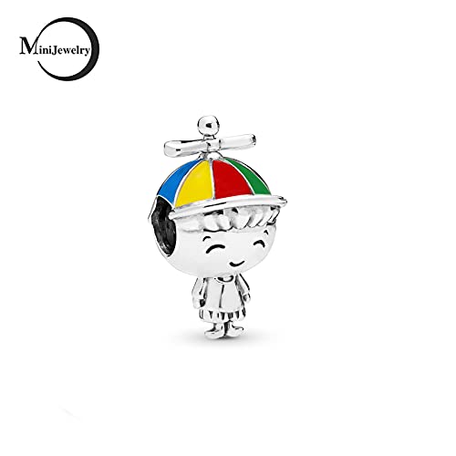 Son Charm Compatible with Pandora Charms Bracelet Googler Hat Sterling Silver Bead2