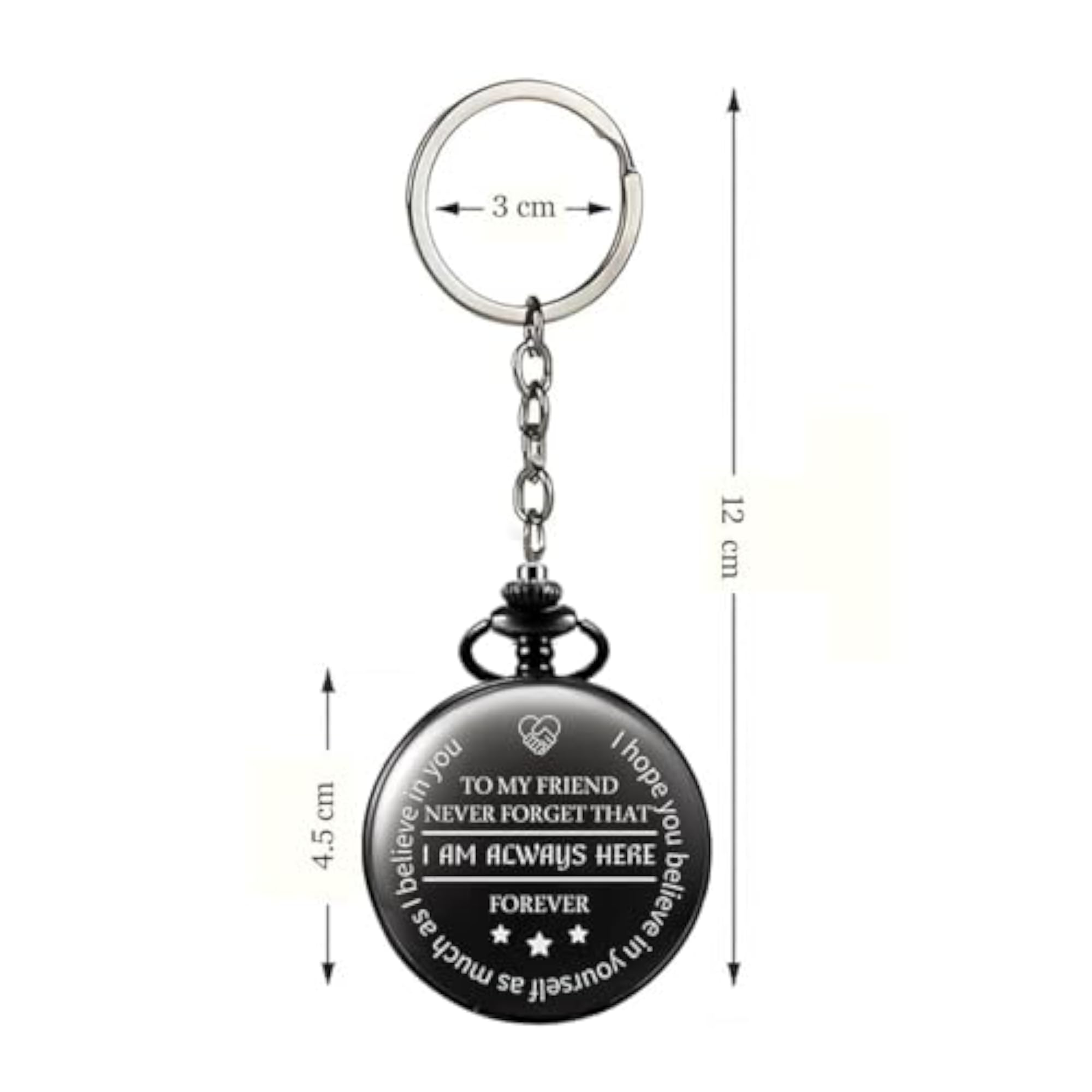 Friends Pocket Watch Gift for Best Friend, Engraved
