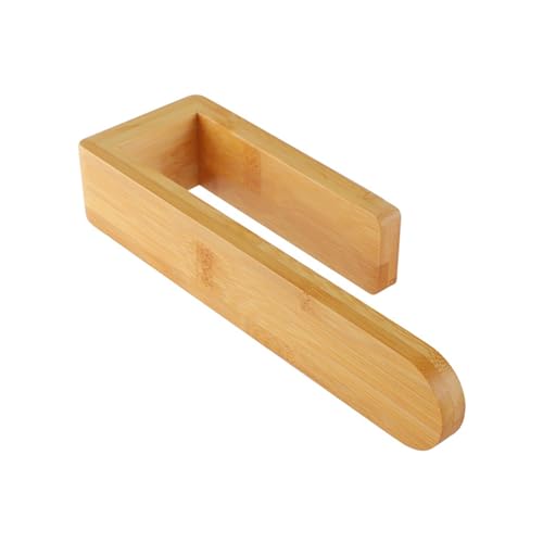 Porte-serviettes moderne en bambou adhésif monté au mur, design étanche pour le rangement, nettoyage facile, étagère en bambou