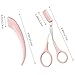 2PCS Eyebrow Trimmer Set Stainless Steel Eyebrow Razor Eyebrow Scissors with Comb, Beauty Tool for Beginners Suitable, Hair Removal Beauty Accessories for Men Women