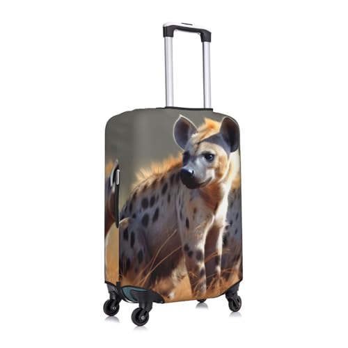 Animals Hyena Print Travel Luggage Cover - Personalization Elastic Suitcase Protector,M(Fit 22-24 Inch Luggage)3