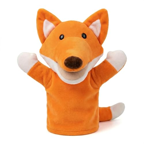 LOMTRATS Handpuppen für Kinder Kleinkind enthält Wolf Tiger Löwe AFFE und bewegliche offene Münder perfekt zum Geschichtenerzählen Unterrichten im Vorschulalter und als Geburtstagsgeschenk