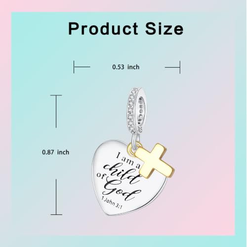 Image of LUXILLA Love You Best Friend Grandma Wife Heart Charm 925 Sterling Silver Charms Fit for Bracelets Necklace Jewelry Gift for Women