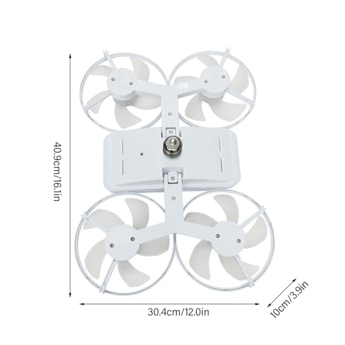 Ventilador de techo LED E27 con flujo de aire de 360 grados y luz regulable blanco 5