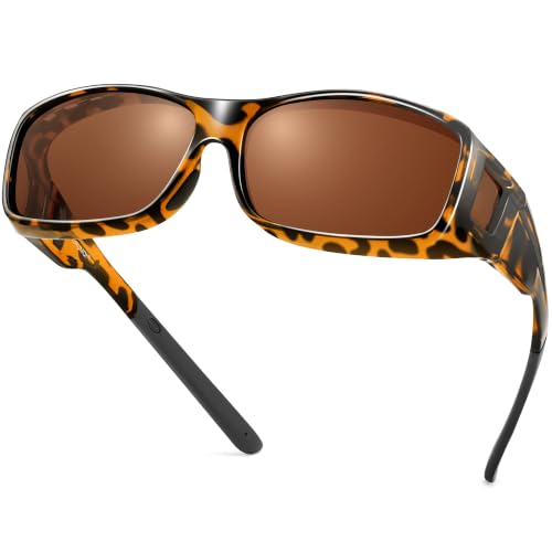 Image of URUMQI Polarized Sunglasses Fit Over Glasses for Men Women, Wraparound Sun Glasses UV400 Protection for Driving Fishing