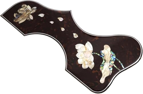 アコースティックギターピックガードスクラッチプレートアワビシェルインレイ、自己接着性、厚さ2 MM、ギブソンJ 200 SJ 200アコースティックギター交換部品用 (B)