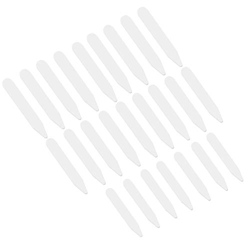 Garneck Cuello de Plástico de 200 Unids para Camisas de Vestir- Vestido Premium Camisas Inserciones de Cuello Disponibles en 3 Tamaños: Estancias de Collar de Plástico para Hombre