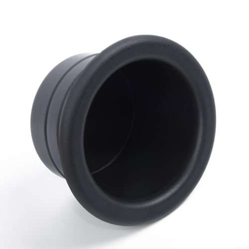 Lot de 4 porte-gobelets encastrés en plastique pour camping-car, voiture, bateau et remorque - Porte-gobelet noir pour bouteilles, tasses à eau et petits...