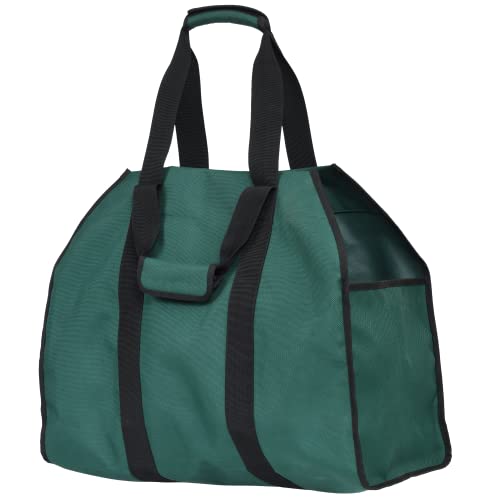 ShelterLogic 24" Heavy-Duty Large Water-Repellent Firewood Log Holder and Carrier Bag, Green ShelterLogic 24" Heavy-Duty Large Water-Repellent Firewood Log Holder and Carrier Bag, Green